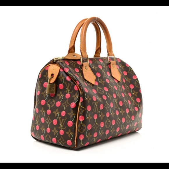 LOUIS VUITTON TAKASHI MURAKAMIX MONOGRAM CERISES SPEEDY 25 - Picture 1 of 12